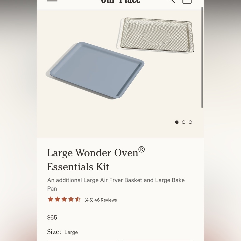 our place wonder oven large essential kit pan in blue